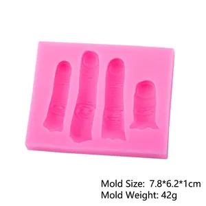 3D realistic finger shape silicone mold for Halloween chocolate and fondant baking