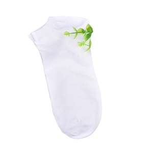Calze alla caviglia bianche classiche in cotone da uomo con trama a maglia fine