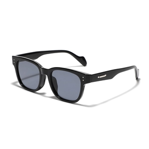 Lunettes de Soleil Carrées à la Mode pour Femmes Hommes Rétro Grande Montature Individuelle PC AC UV400 Lunettes Tendances