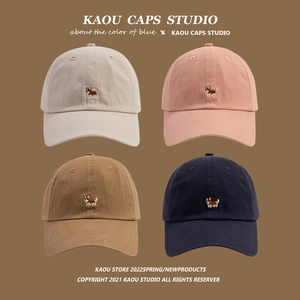 Corgi Embroidery Baseball Cap Cotton Twill Adjustable Sun Protection Casual Hat For Men Women