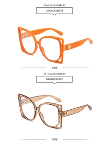 Détails de lunettes de soleil carrées à double monture avec design évidé et vue de profil