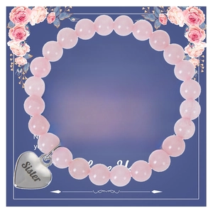 Bracciale Di Perle In Pietra Naturale Pendente A Cuore In Acciaio Inossidabile Gioielli Regalo Per Donne Famiglia
