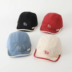 Berretto Con Visiera Morbida Per Bambini Misto Cotone Ricamo Cane Cartone Animato Cappellino Da Baseball A Pannelli