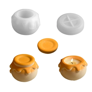 Stampo in silicone a forma di barattolo di miele per contenitori in resina e candele