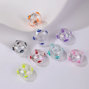 Colorful faceted crystal glass evil eye beads for DIY jewelry and bracelet making