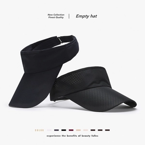 Men Quick Dry Sun Visor Hat Breathable Sport Empty Top Hat Adjustable Long Brim Sun Protection Mesh Cap For Running Golf