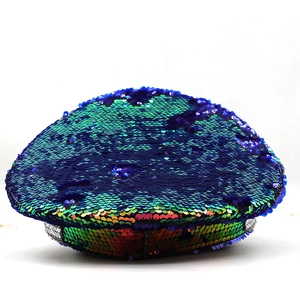 Luxury colorful sequin captain hat for women, ideal for parties and wedding photography