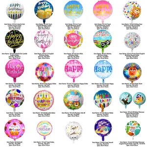 Birthday Balloons Aluminum Foil Self Sealing Party Decoration Various Cartoon Shapes For Celebrations