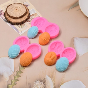 Easter egg and bunny silicone fondant mold for DIY baking and festive cake decorating