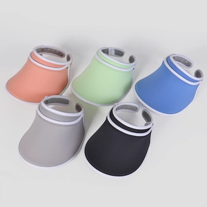 Five candy-colored sun visor hats for women with sport open-top and sun protection design