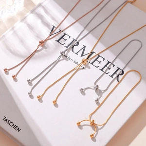 Adjustable snake chain necklaces in gold, silver and rose gold colors for women