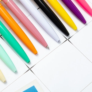 Colorful retractable ballpoint pens set for office and school supplies