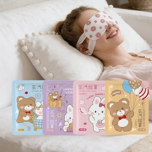 Steam Eye Mask Self Heating Non-Woven Fabric Relaxing Warm Compress Sleeping Travel Cartoon Rabbit Bear Multiple Scents