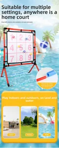 2-in-1 multi-scene toss game set with numbered grid for indoor, outdoor, and pool play