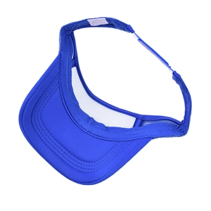 Royal blue breathable mesh sun visor cap for outdoor sports with adjustable strap