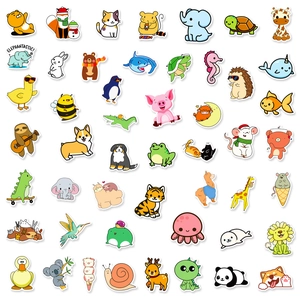 Vibrant cartoon animal sticker set with waterproof PVC designs for kids' rewards