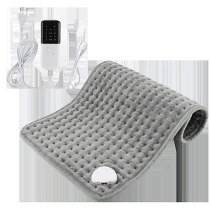 Digital controller for gray heating pad with 10 temperature levels and 4 timer settings