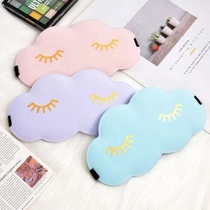 3D cloud sleep mask cute eyelash embroidered breathable shading eye mask multi-color set