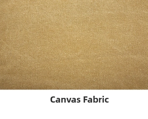 Close-up of thick ginger canvas fabric with durable cross-weave texture for shoulder bags