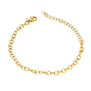 Parure de bijoux élégante en chaîne O dorée avec fermoir mousqueton et chaînette d'extension
