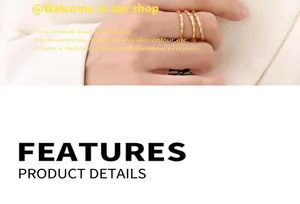 Detail of three minimalist gold-plated twisted rope rings with elegant textured wheat patterns