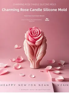 Dettaglio dello stampo in silicone a forma di rosa in materiale alimentare sicuro