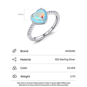 S925 sterling silver ring with 6x6mm colorful heart zircon and blue border, weight 2.11g