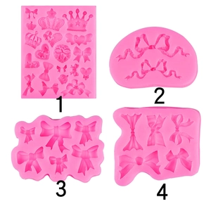 Bows Crown Heart Silicone Mold For Cake Decorating Fondant Chocolate Candy Sugar Craft Resin Clay