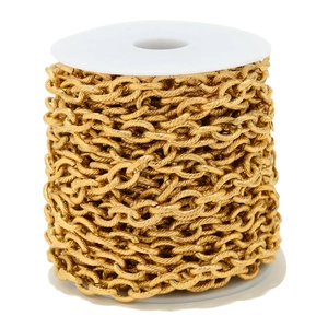8mm gold stainless steel twist rope chain spool for DIY punk jewelry making