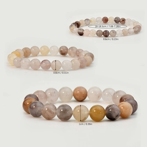 Eleganter violetter Steinperlen-Armband in 6mm, 8mm, 10mm Größen für Frauen