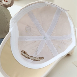 Cute cartoon mouse baseball cap for toddlers with detailed internal stitching and lining