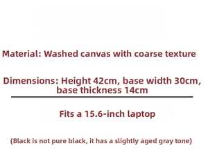 Hancai washed canvas backpack size guide with 15.6 inch laptop compartment and dimensions