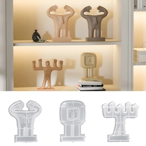 Moule En Silicone De Figure Humaine Abstraite Pour Ornement De Résine Plâtre Bras Multiples Moderne Minimaliste Statue