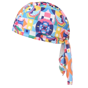 Colorful geometric print breathable pirate hat for outdoor cycling and sports use