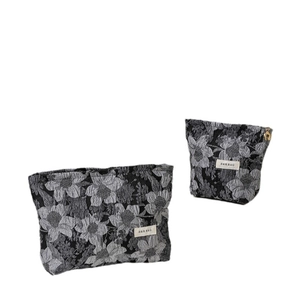 Trousse à maquillage élégante en jacquard français et sac de rangement de voyage