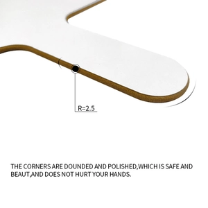 Double-sided white dry erase board with safe polished R=2.5 rounded corners
