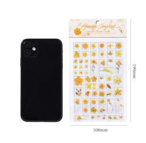 3D acrylic floral stickers from the Natural Plants Series on a phone case for DIY crafts