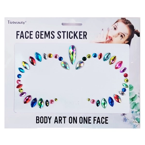 Rainbow candy colored face gems sticker with crystal rhinestones for party makeup