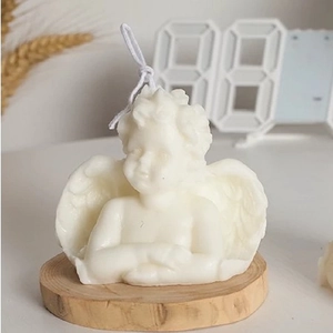 DIY 3D Engel Silikonform für Duftkerzen mit detaillierten Flügeln und Baby-Design
