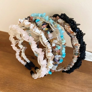Headband Irregular Crushed Stone Acrylic Anti Slip Tooth Comb Hair Hoop Bohemian Style Simple Headpiece Women Girls