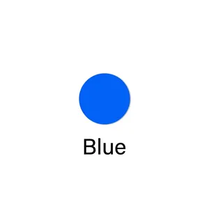 Detailed blue color sample card for the portable rabbit ear defensive keychain accessory
