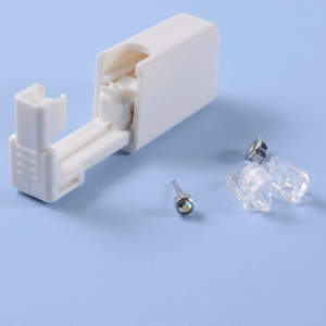 Disposable ear piercing gun set with 316L stainless steel multi-color rhinestone stud