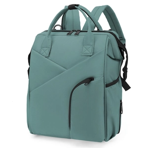 Lightweight teal multifunction diaper bag with thermal insulation and large capacity