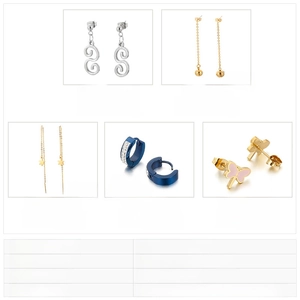 Tableau des tailles détaillé pour boucles d'oreilles en acier avec dimensions