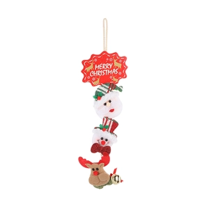 Christmas door hanging with Santa, Snowman, Reindeer and Merry Christmas sign