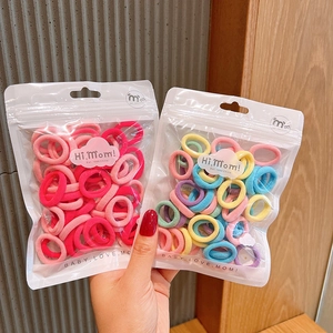 Colorful high elasticity hair bands for kids in macaron and red sets with gift bags