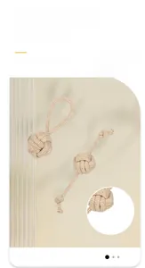 Detail of high-strength fiber braided cotton rope dog chew toy for dental cleaning
