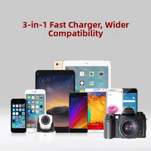 Universal compatibility of the 3-in-1 charging cable with various digital devices