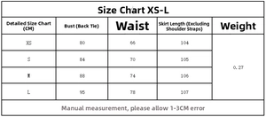Size chart showing XS to L dimensions for floral print poplin midi dress in cm