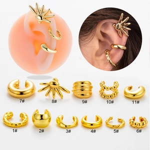 Minimalist Copper Ear Cuffs Non Piercing U Shaped Fashion Jewelry For Women High Polish Metallic Accessory Gift